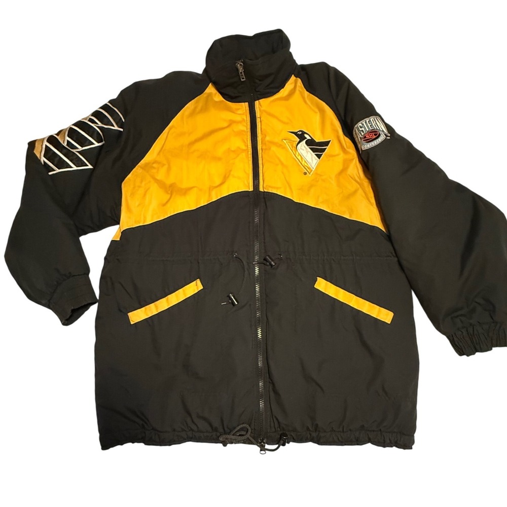 Vintage Daniel Young Pittsburgh Penguins NHL Jacket Eastern Conference Black XL